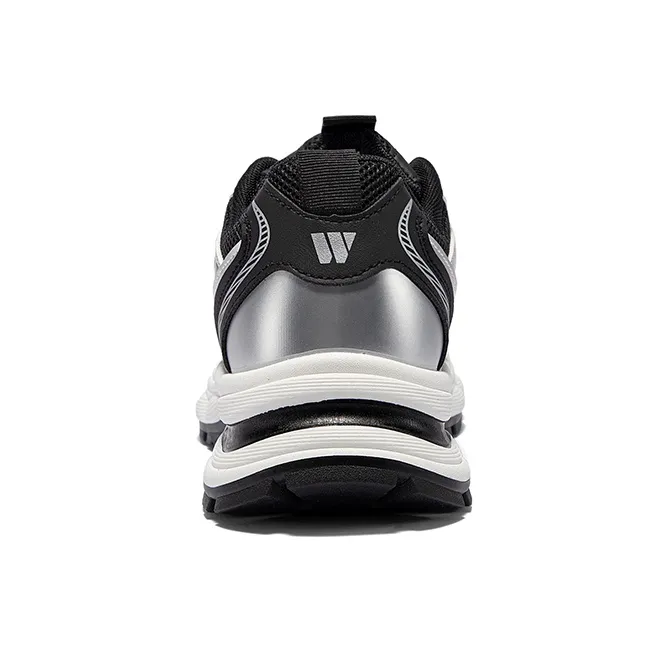 Warrior Students' Sports Casual Men's Shoes Lightweight Low Top Chunky Sneakers Men's Black Silver-3