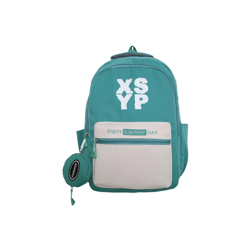 KAKAXI Nylon Backpack Unisex Black/Cyan/Green/Blue/Pink-2