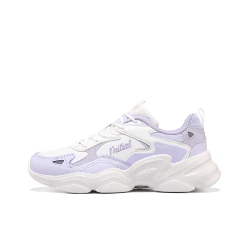 361° Wear-Resistant Low-Top Casual Shoes Women's Purple White