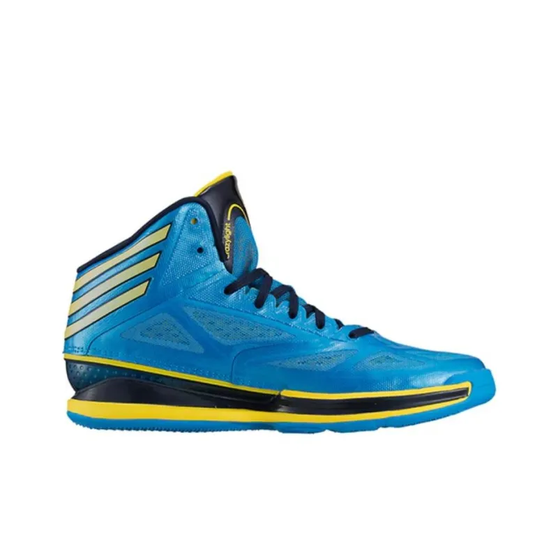 Adidas Non slip Wear resistant Shock Absorption Mid Top Basketball Shoes Men's Blue-1