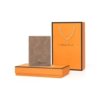 MashaLanti Synthetic Leather Card Holder Regular Men's Coffee/Smoke Gray