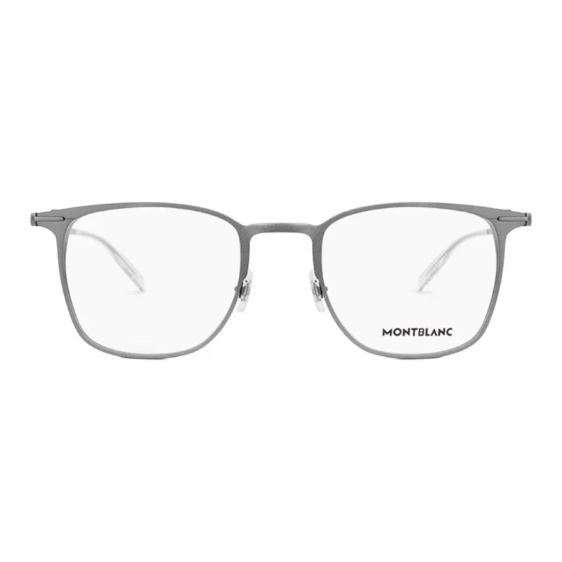 MONTBLANC Titanium Irregular Shape Eyeglass Frames Men's Light Gun Color-1