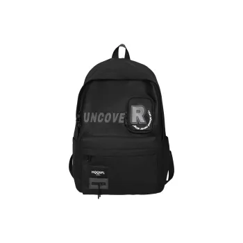 OURFUN Nylon Fabric Backpack Unisex Black/Purple/Orange/Green