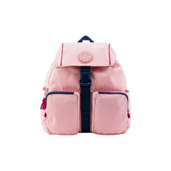 Kipling Polyamide Backpack Medium Size Unisex Black Pink Blue Patchwork/Pink & Blue & Black Beige Blue Patchwork