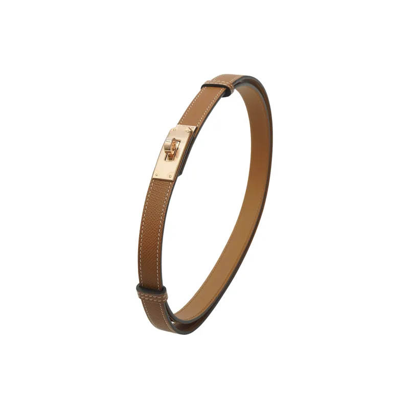 HERMES Kelly Leather Belts Unisex-2