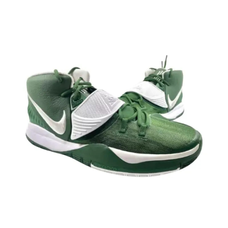 Nike Kyrie 6 Anti Slip Wear Resistant Mid Top Basketball Shoes Men's Green White-3