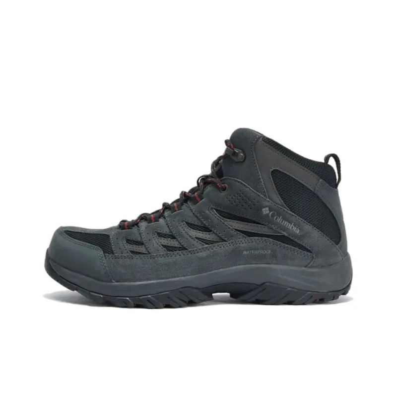 Columbia Crestwood Anti Slip Wear Resistant Mid Top Hiking Shoes Men's Black-0