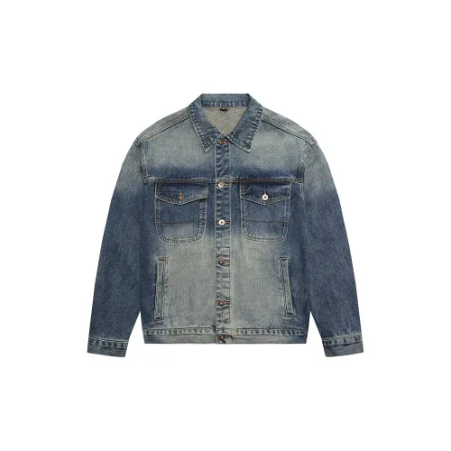 JASONWOOD Cowboy On The Run Denim Jackets Unisex Nostalgic Blue