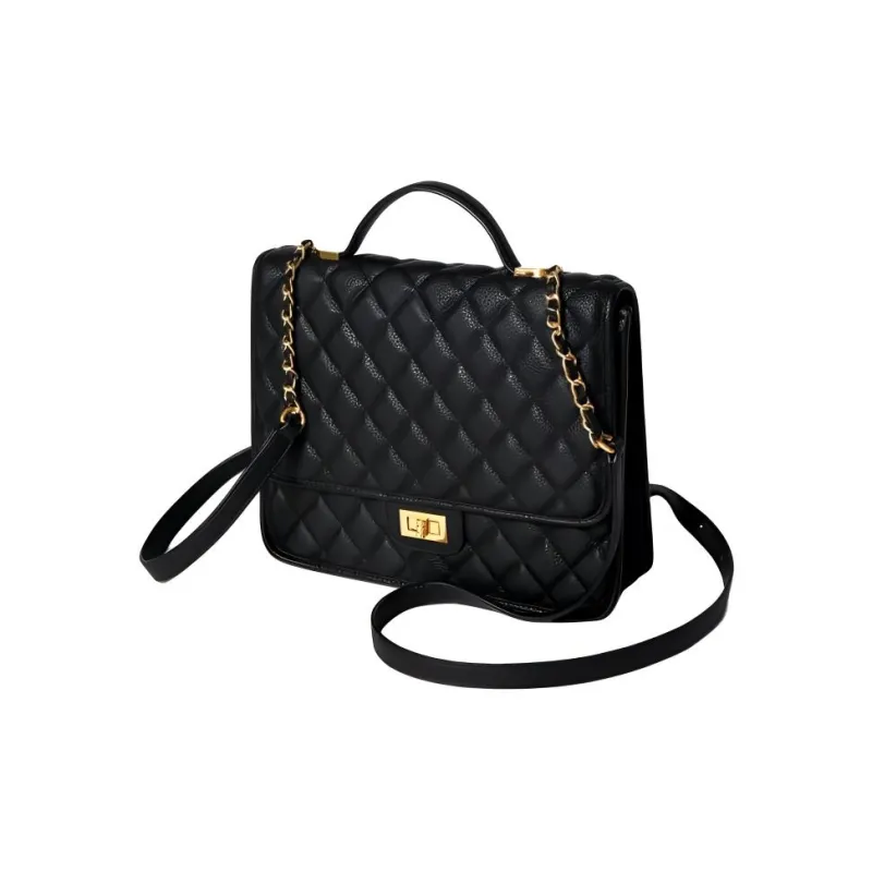 BETTERSAY Microfiber Synthetic Leather Backpack Large Size Women's Caviar Black-3