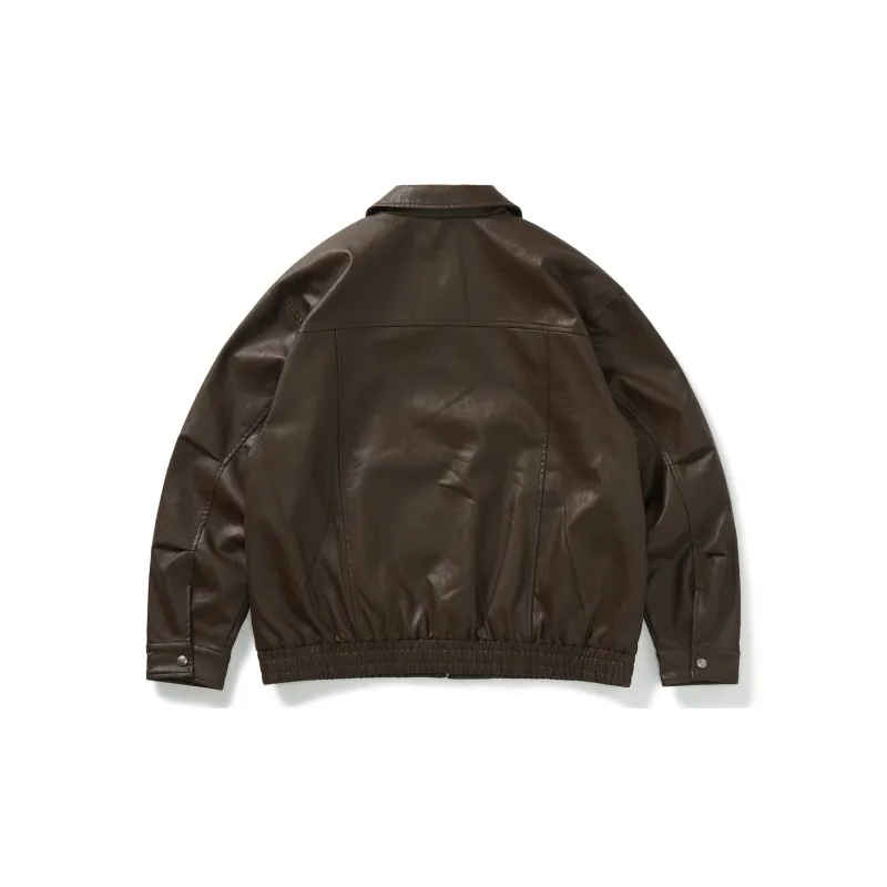 714STREET Leather Jacket Thickened Puffer Jacket Unisex-7