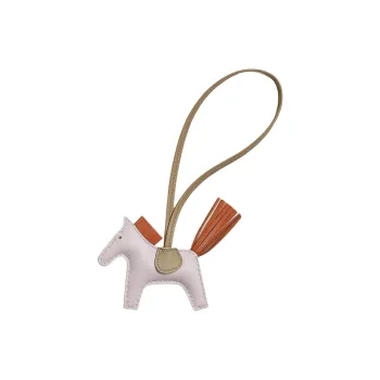 HERMES Rodeo Milo Lambskin Bag Accessories Small Size Unisex Light Purple With Gingerbread & Malva Beige