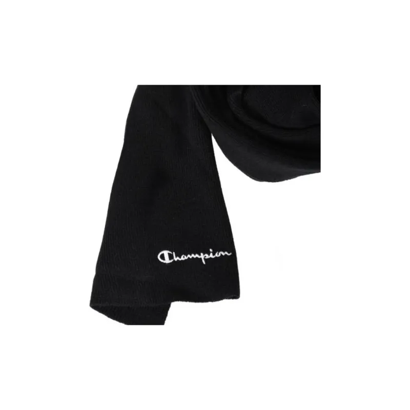 Champion Acrylic Fiber Knit Scarves Unisex Black-2