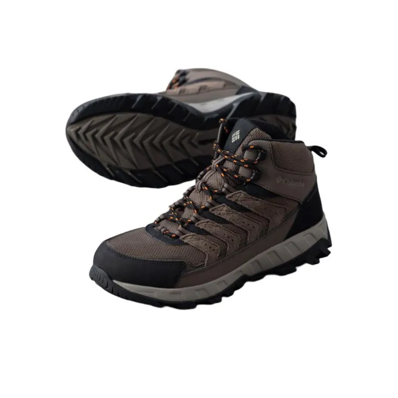 Columbia Sportswear Anti Slip Wear Resistant Mid Top Trekking Shoes Hiking Shoes Men's Brown-3