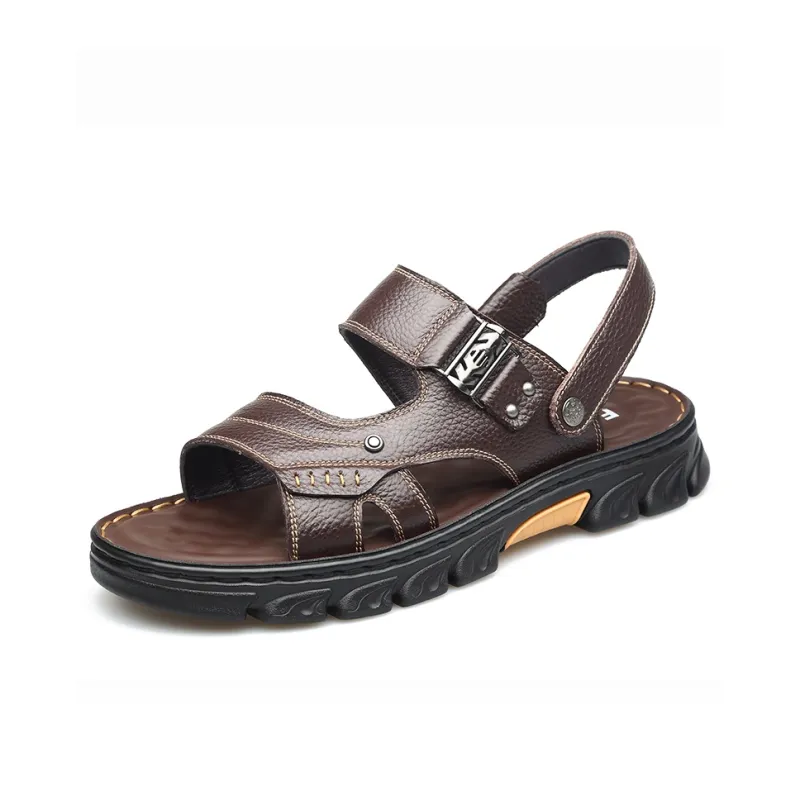 Bindu Beach Sandals Men Black/Brown-0