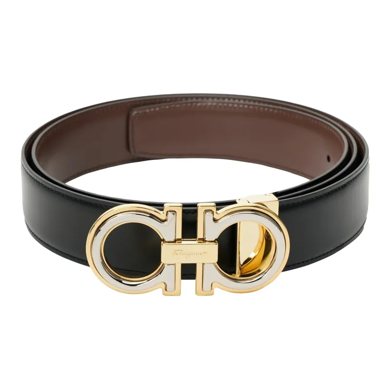Ferragamo Logo Engraved Gancini Buckled Belt-1