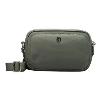 Lululemon Recycled Nylon Camera Bag, Shoulder Bag, Crossbody Bag Regular Unisex Gray Eucalyptus