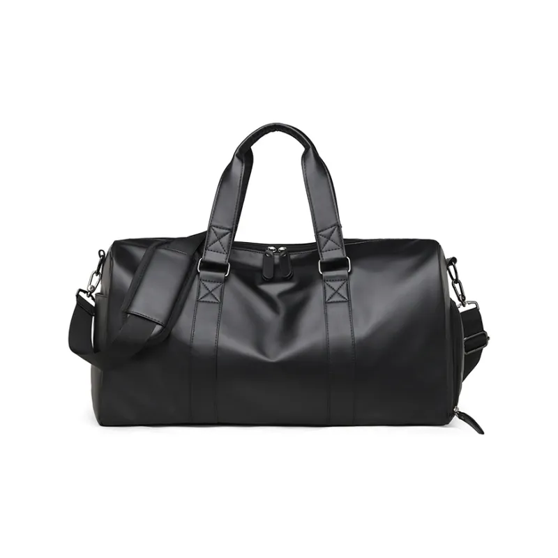 Kaka Tree PU Backpack Travel Bag Handbag Unisex Black-0