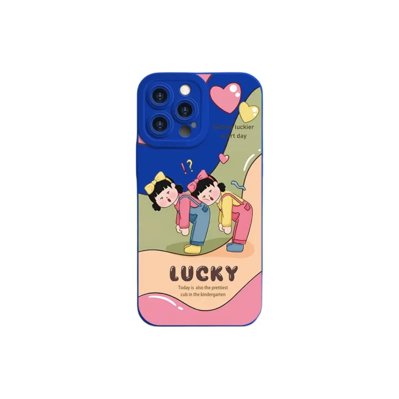 Mivana Silicone Material Curvy Girl Phone Cases Available For Apple 15 Girlish Cartoon-9