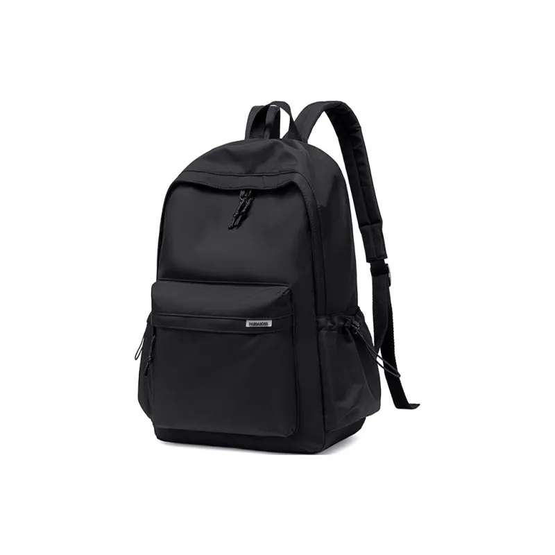 Bobby Bear Oxford Backpack Backpack Student Backpack Laptop Bag Travel Bag Unisex Classic Black Ecru-2