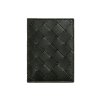 Bottega Veneta Cow Leather Card Holder Men's Dark Green & Ice Blue & Deep Red & Pineapple Yellow