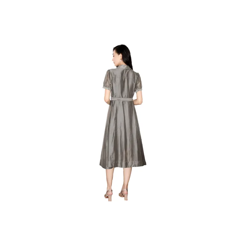 SMEN SS24 Short Sleeved Dresses Women's Gray-1