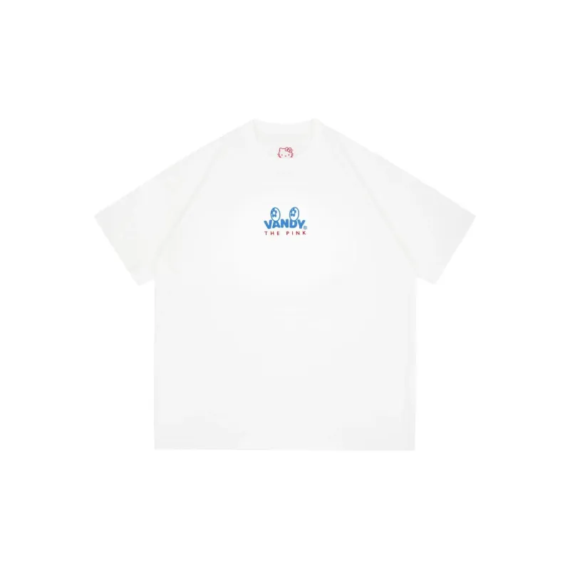Vandy The Pink x Hello Kitty/, Hello Kitty Collaboration T Shirt Unisex White-1