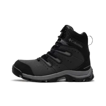 Columbia Sportswear Anti Slip Wear Resistant Mid Top Trekking Shoes Men's Black Gray