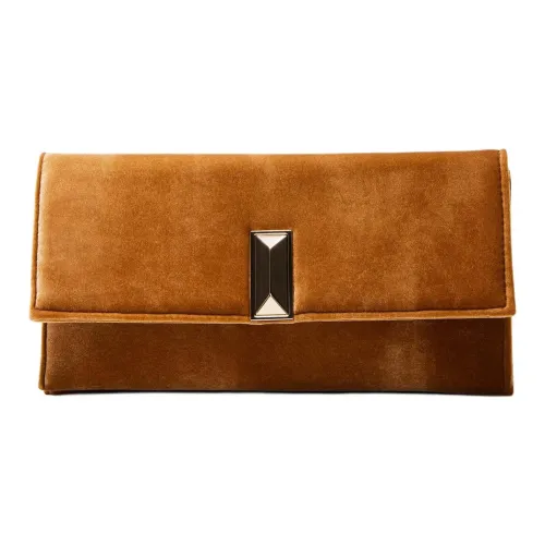 STEVE MADDEN Velvet One Shoulder Crossbody Clutches Women's Brown