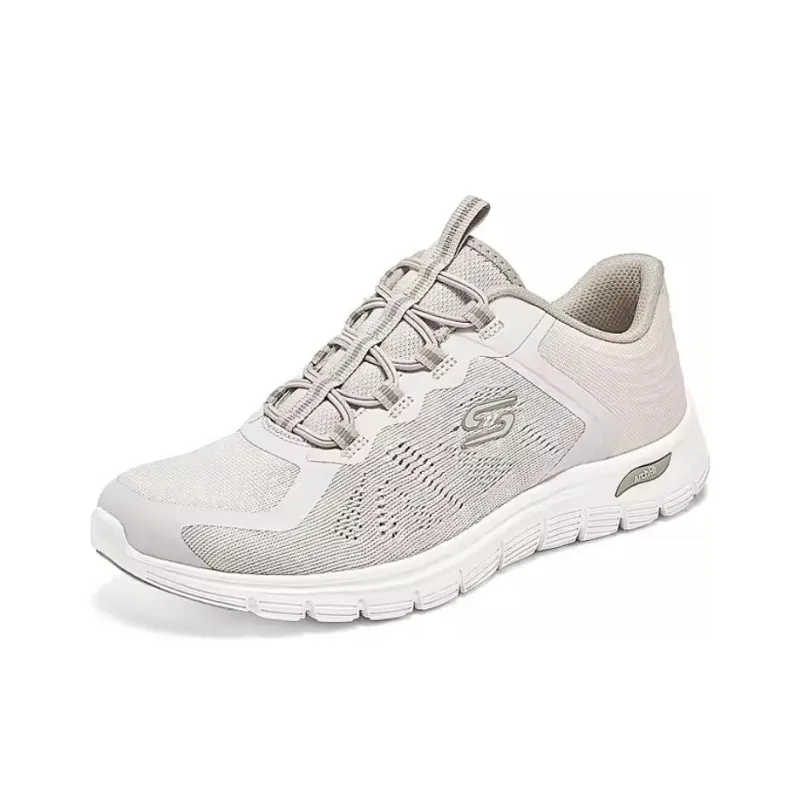 Skechers Arch Fit Anti Slip Wear Resistant Low Top Casual Shoes Women's Ecru-2