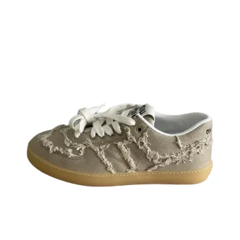 MIU MIU Low-Top Skateboard Shoes German Army Trainers Women's Brown