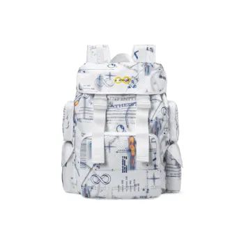 8atheist Polyester Student Backpack Backpack Travel Bag Backpack Unisex White
