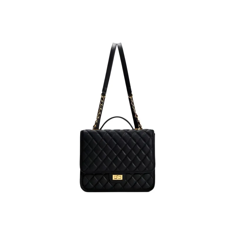 BETTERSAY Microfiber Synthetic Leather Backpack Large Size Women's Caviar Black-5