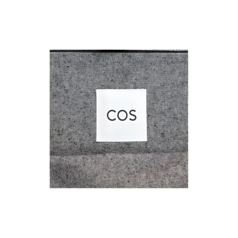 COS Cotton Tote Bag, Shopping Bag, Shoulder Bag Unisex Dark Gray-2