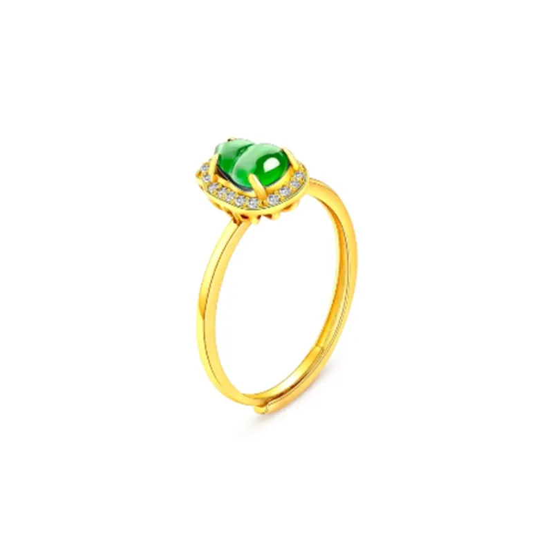 Zheng Baifu Ice Glutinous Jadeite Rings Women's-3