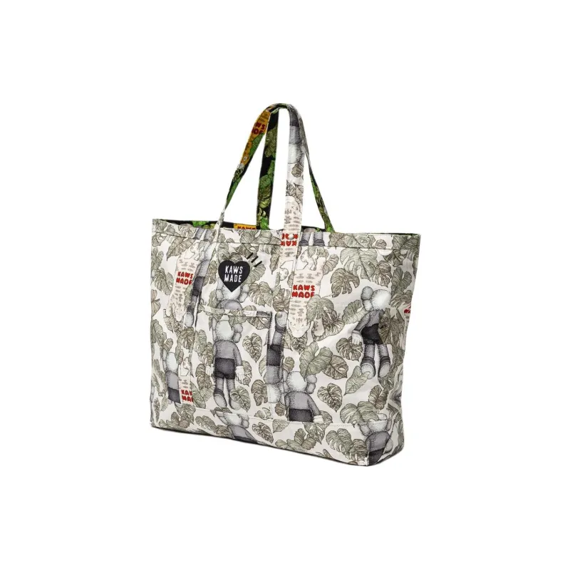 HUMAN MADE Cotton Tote Bag Shopping Bag Handbag Women's Black Green-4