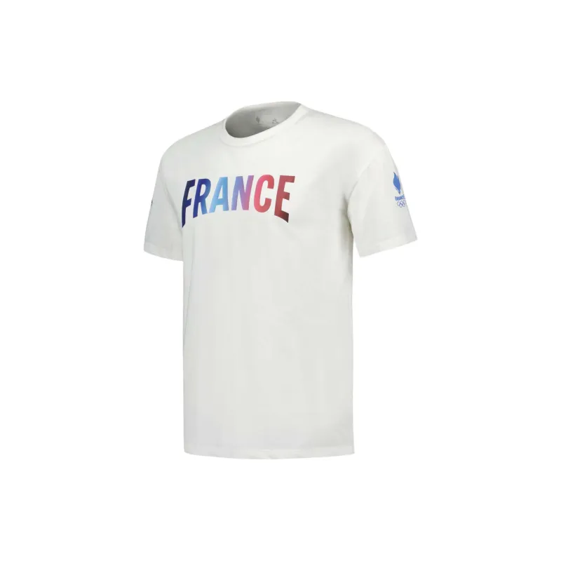 Le Coq Sportif Paris Olympic Games Series SS24 T-Shirt Équipe De France Homme T-Shirt Men's White-3