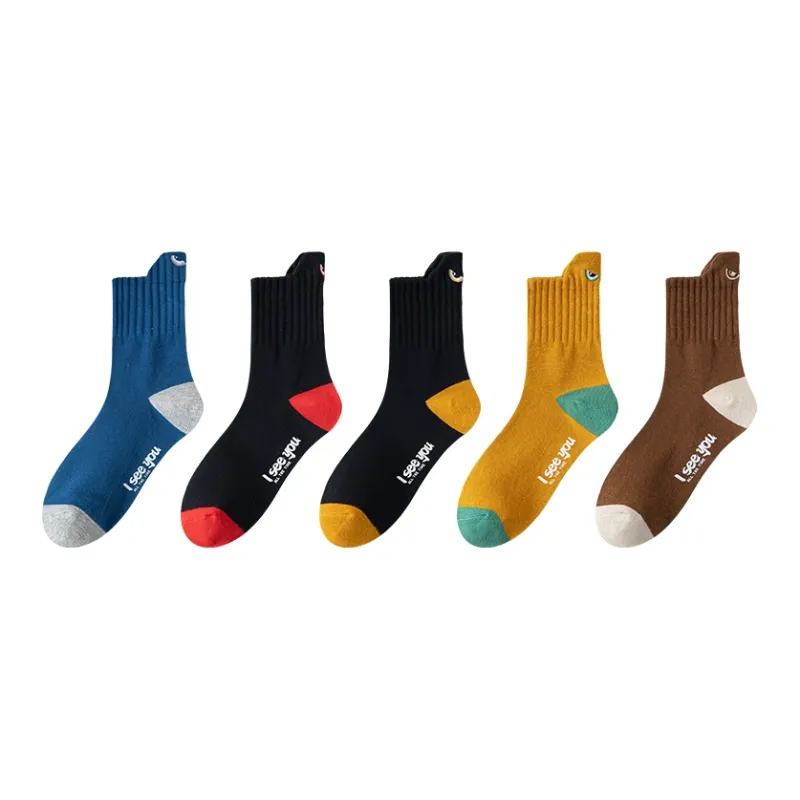 MIIOW Mid Calf Socks Unisex 5 Pack-6