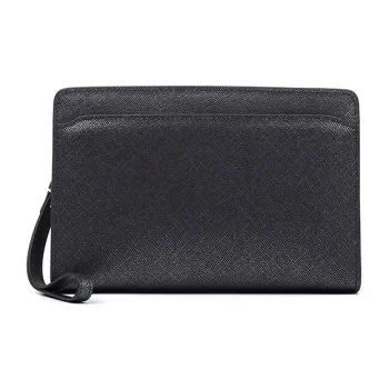 DOSRFINI Genuine Leather Clutch Large Size Men's Black