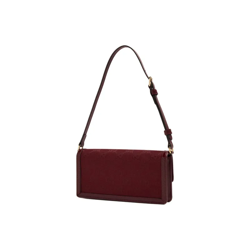 GUCCI Canvas Handbag Shoulder Bag Mini Women's Red-1