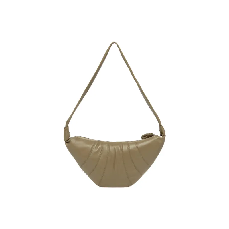 Lemaire Leather Croissant Bag, Handbag, Shoulder Bag Medium Size Women's Green-3