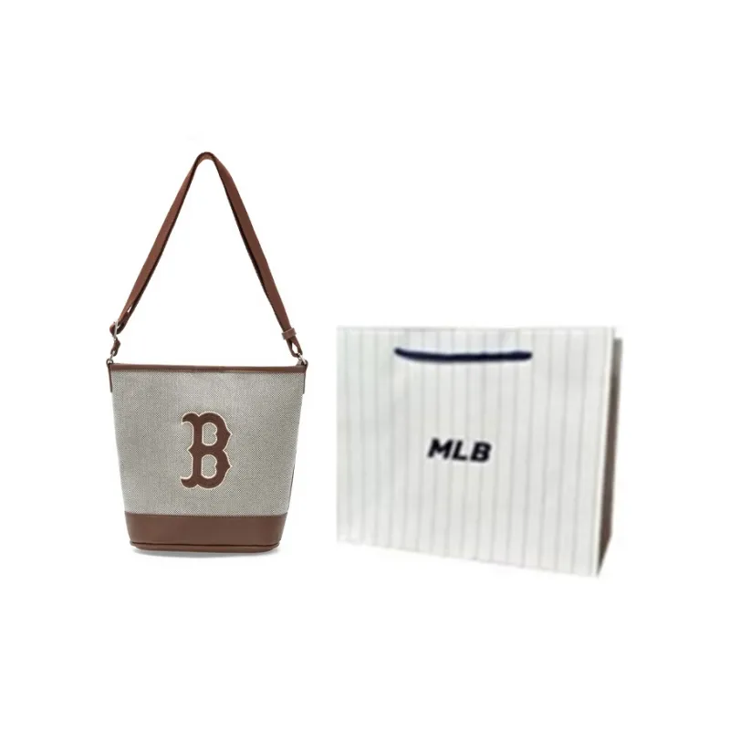 MLB Canvas Canvas Bag Bucket Bags Portable Crossbody Bag Shoulder Bag Regular Unisex Brown Gray Multicolor-9