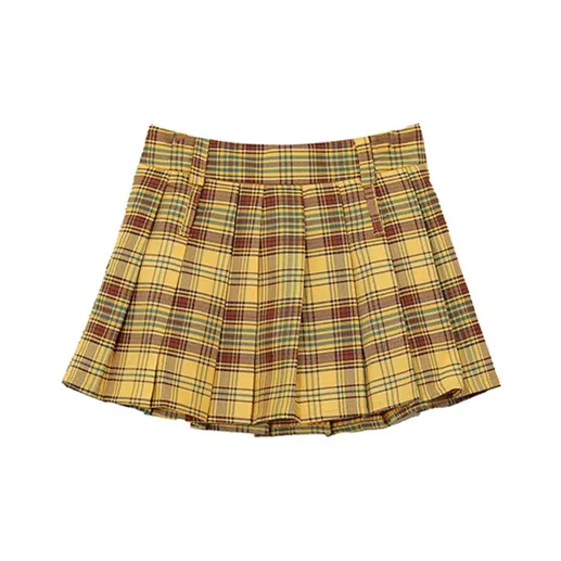 EIDM Casual Short Skirts Women's Yellow-1