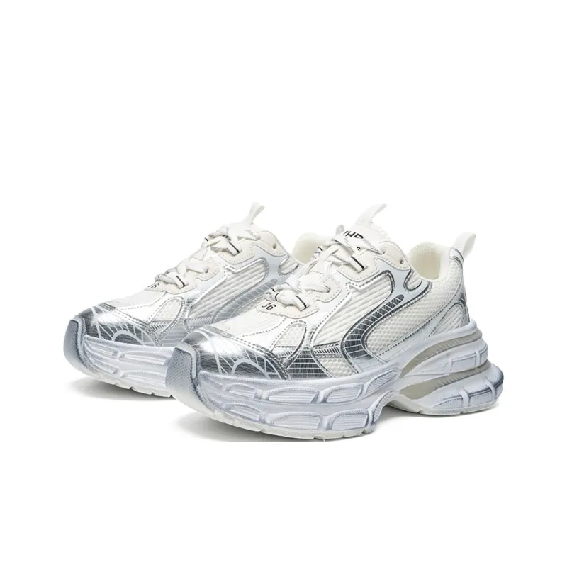 ZHR Slip Resistant, Abrasion Resistant, Lightweight, Height Increasing Low Top Chunky Sneakers Women's-8