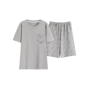 FENTENGCARE Pajama Set Men's Silver