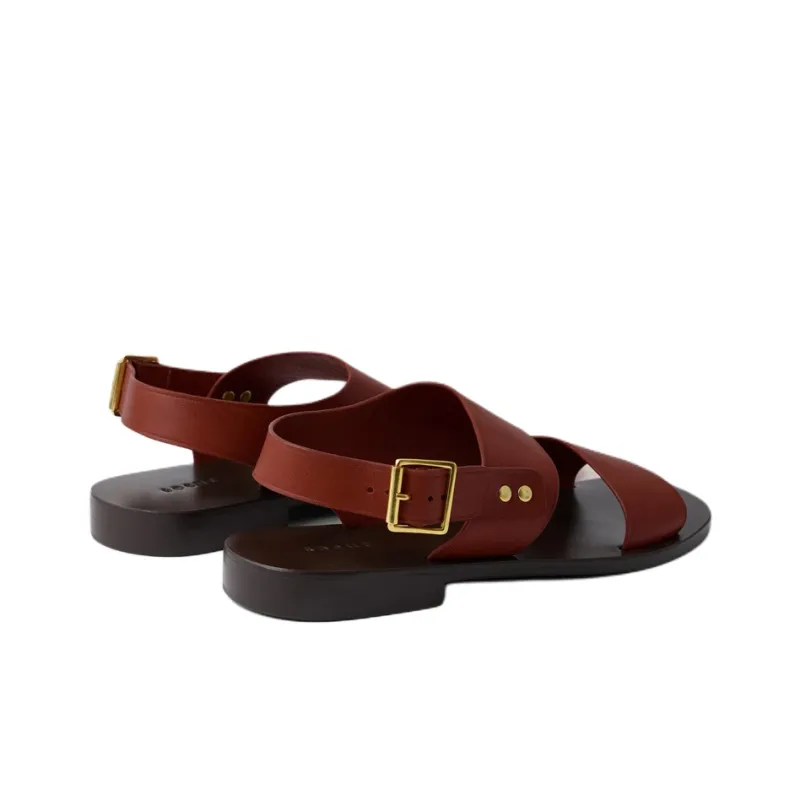 SOEUR Azalee Strap Sandals Women's Burgundy-3