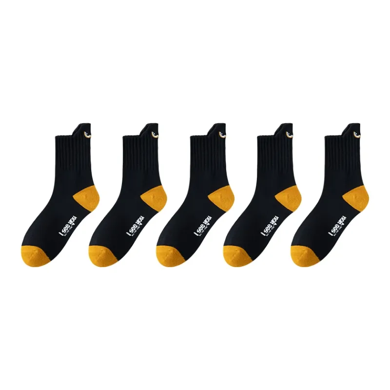 MIIOW Mid Calf Socks Unisex 5 Pack-3