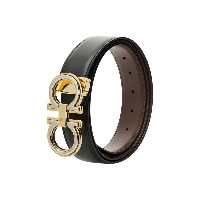 Ferragamo Logo Engraved Gancini Buckled Belt-2