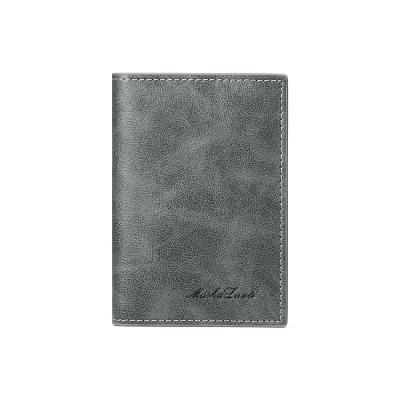 MashaLanti Synthetic Leather Card Holder Regular Men's Coffee/Smoke Gray-4