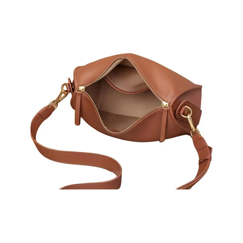 H YXIANG Cow Leather Shoulder Bag Regular Women's White/Black/Brown-5