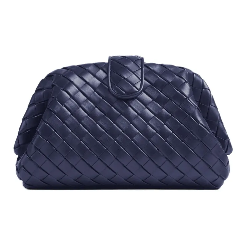 Bottega Veneta Calfskin Clutch Women's Duke Blue-0